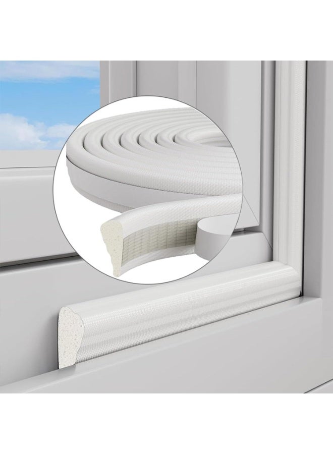 INSIJAM Window Weather Stripping Soundproof Seal Strip 3M White Wedge Foam Weather Stripping Soundproof Pest-proof Windproof Dust-proof Door Seal Strip - Image 1