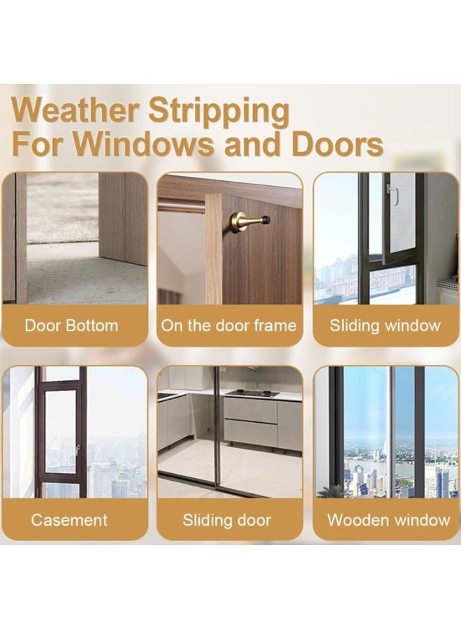 INSIJAM Window Weather Stripping Soundproof Seal Strip 3M White Wedge Foam Weather Stripping Soundproof Pest-proof Windproof Dust-proof Door Seal Strip - Image 5