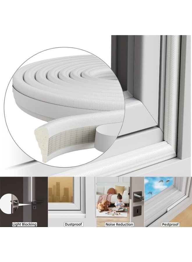 INSIJAM Window Weather Stripping Soundproof Seal Strip 3M White Wedge Foam Weather Stripping Soundproof Pest-proof Windproof Dust-proof Door Seal Strip - Image 2