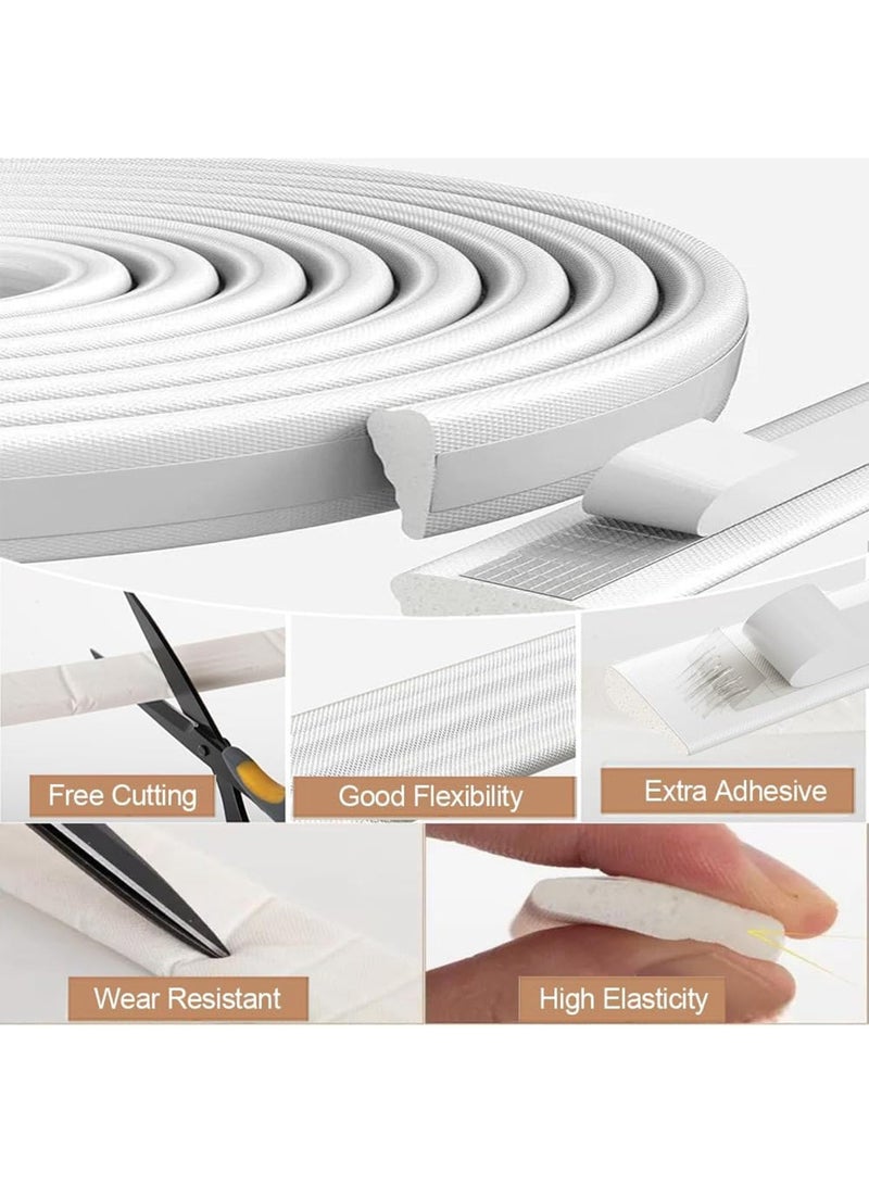 INSIJAM Window Weather Stripping Soundproof Seal Strip 3M White Wedge Foam Weather Stripping Soundproof Pest-proof Windproof Dust-proof Door Seal Strip - Image 4