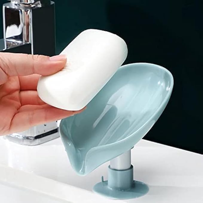 DEVHEART Soap Holder Stand Self Draining Soap Dish Holder Soap Box for Shower with Suction Cup for Bathroom, Kitchen, Bathtub, Wash basins - Image 4