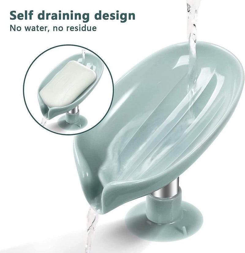 DEVHEART Soap Holder Stand Self Draining Soap Dish Holder Soap Box for Shower with Suction Cup for Bathroom, Kitchen, Bathtub, Wash basins - Image 3
