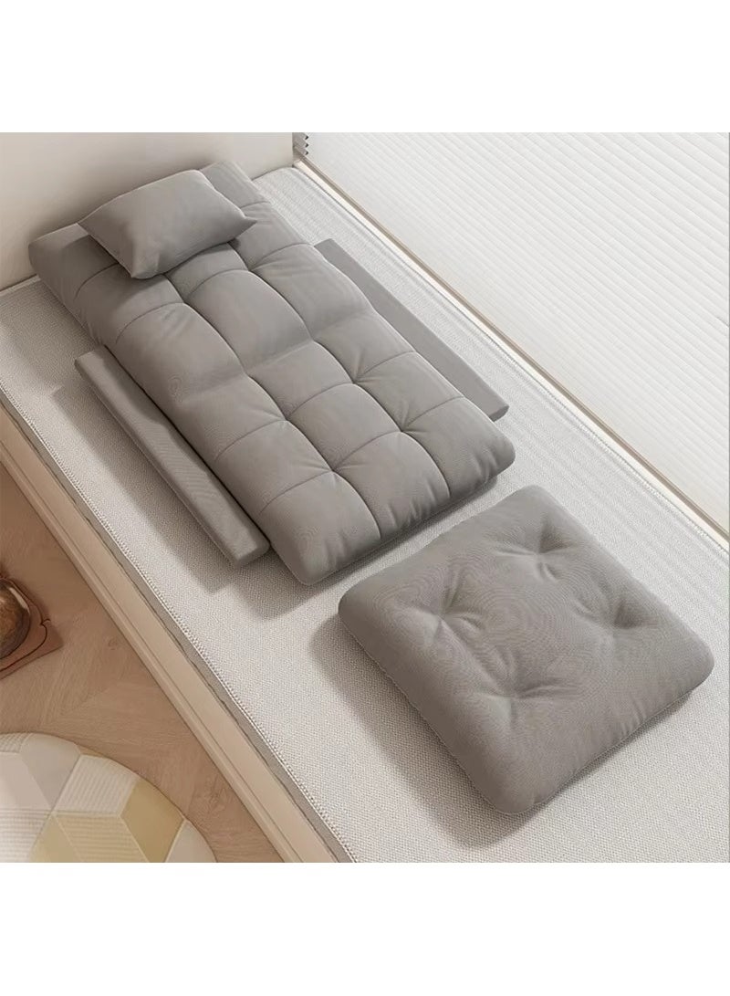 AGD Padded Sofa Chair with Back Support and Armrests, Foldable and Adjustable 5-Level Recline for Reading and Relaxing (Grey) - Image 4