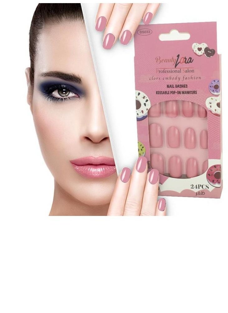 24-Piece Self-glue Nails, Dark Pink, from Beauty Lara - pzsku/ZCEA6DB03363F75FF70BDZ/45/_/1673791682/190bbb81-9298-4017-b6cc-49716a2c6a1f