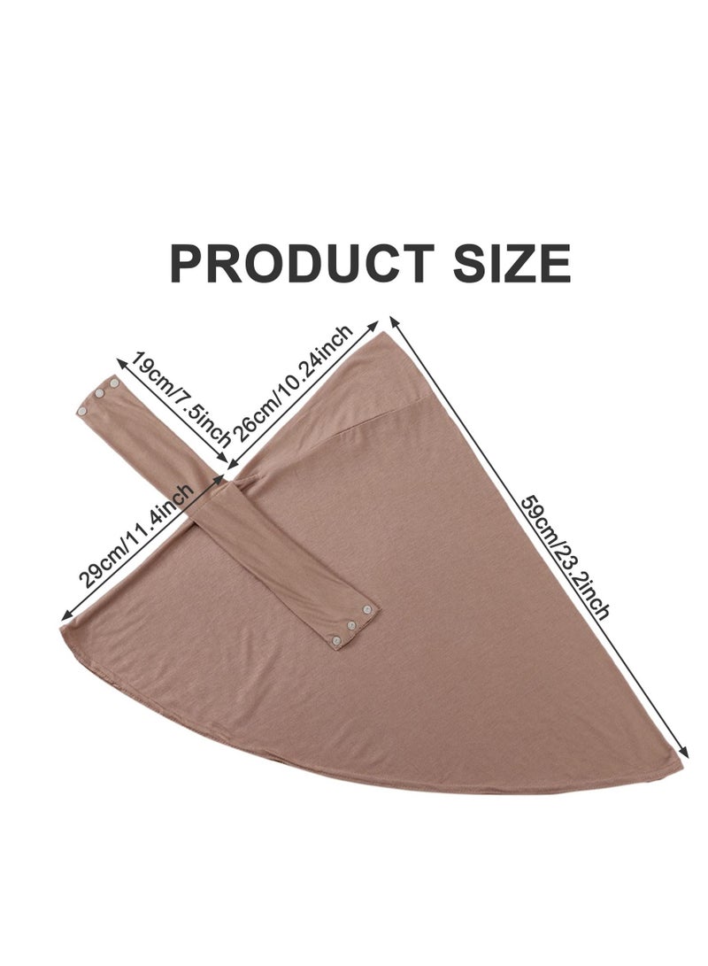 Excefore 2 Pcs Instant Hijab for Women, Women's Ninja Hijab Cap Under Scarf Stretch, for Women Solid Color Modal Islamic Muslim Hijab Undercap - Image 5