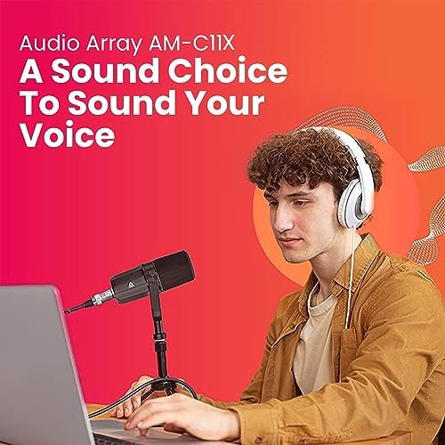 Audio Array AM-C11X XLR Dynamic Microphone | Studio-quality Audio Output | Cardioid Polar Pattern | Premium Metal Build | 2 Meter XLR cable | for Streaming, Gaming, Podcasting, Singing | 2 Yr Warranty - Image 2