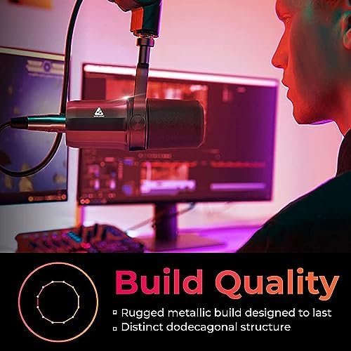 Audio Array AM-C11X XLR Dynamic Microphone | Studio-quality Audio Output | Cardioid Polar Pattern | Premium Metal Build | 2 Meter XLR cable | for Streaming, Gaming, Podcasting, Singing | 2 Yr Warranty - Image 5