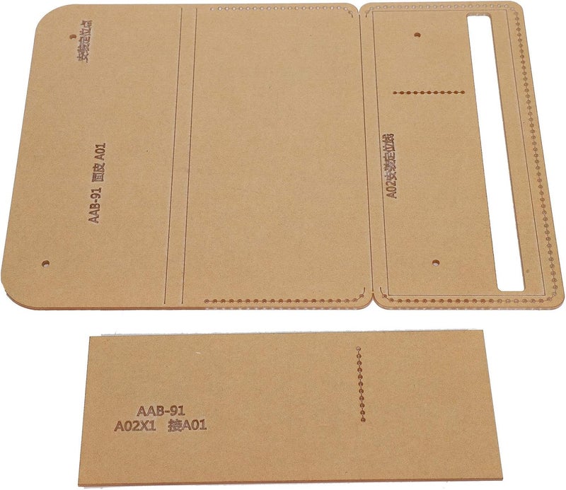 klarako Wallet Pattern Stencil Model Template Drawings Set, DIY Acrylic Wallet Pattern Stencil, Clear for Bags Wallet Handbag - Image 4