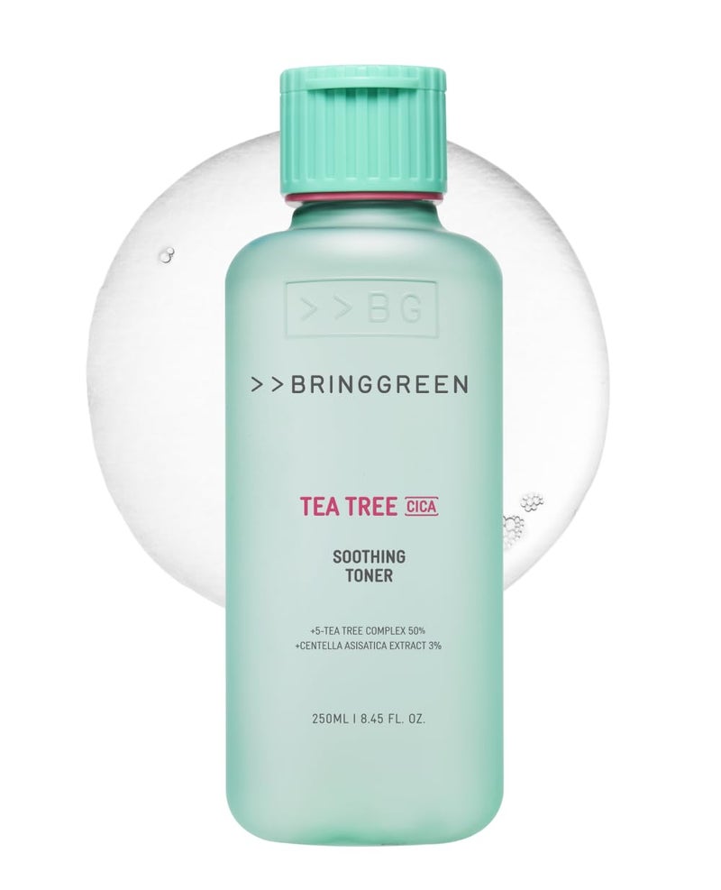 BRING GREEN Tea Tree CICA Soothing Toner | Mild Daily Skincare Routine for Cooling and Hydrating Effect (8.5 Fl. Oz., 250ml) - Image 1