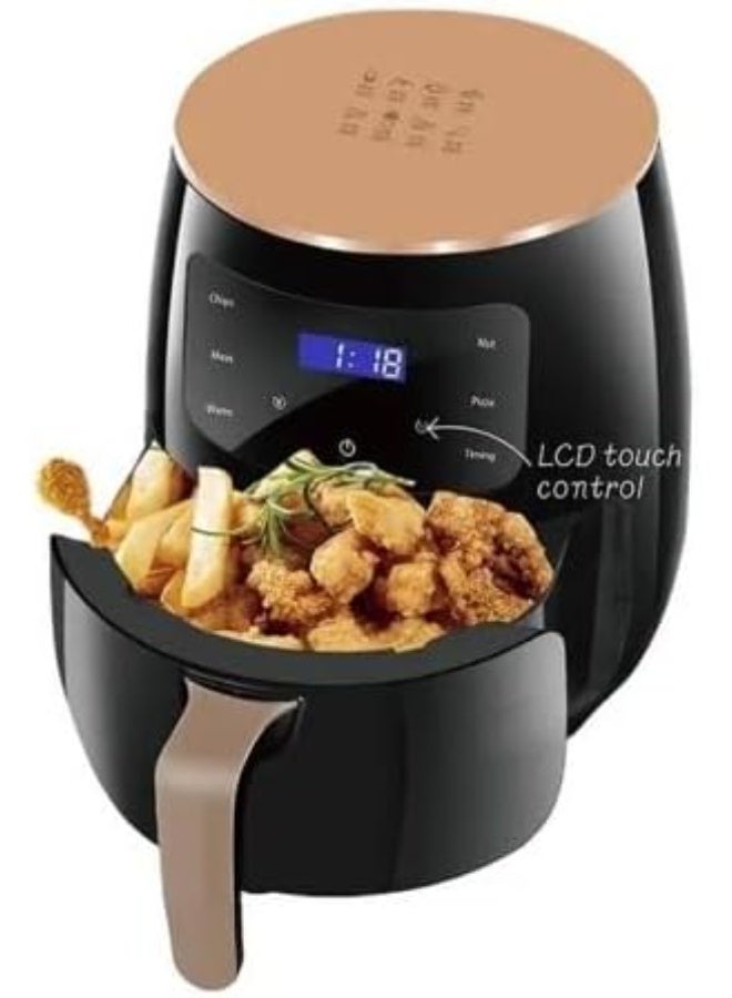REBENUO Air Fryer 6L With Non-Stick Basket 2400W High Power Digital Airfryer For Frying Grilling Roasting And Baking 6 Pre-Set Functions Air Fryer Oven For Kitchen BPA Free Digital Display Touch Screen S-18. - Image 1
