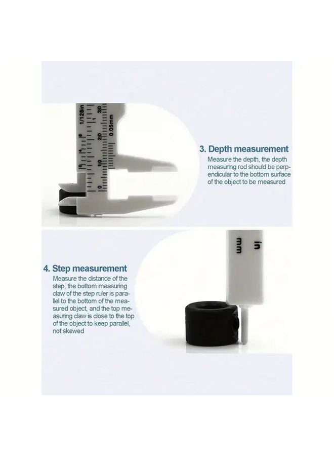 Multicolor High Precision Plastic Micrometer 0 80mm Dual Scale Metric Imperial Measurement Tool - Image 5
