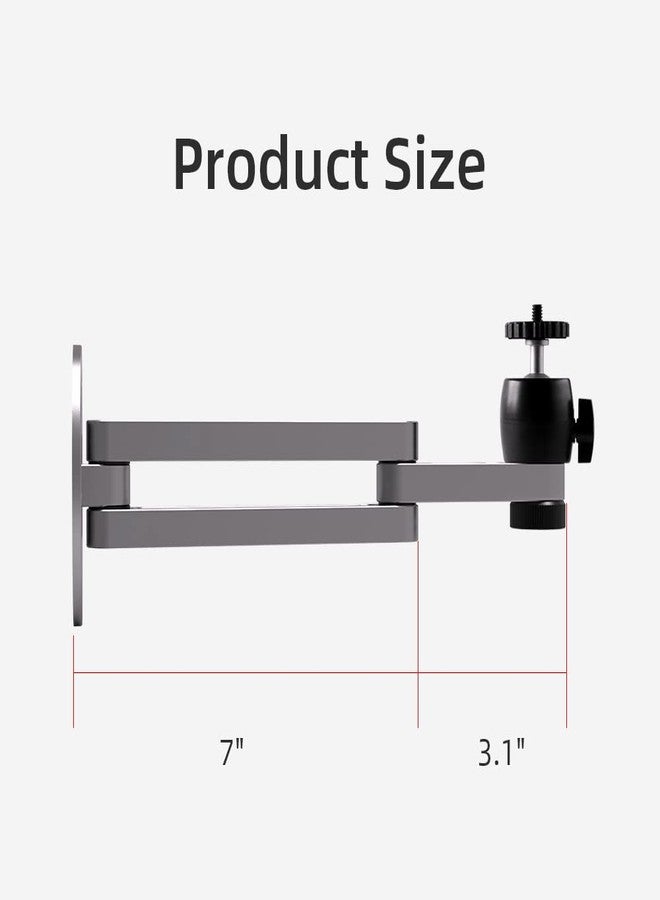 Liboer Foldable Projector Wall Mount Universal Adjustable Ceiling Wall Projector Mount Aluminum Alloy Projectors Stand,1/4" Screw Size (Wall Mount)… - Image 4