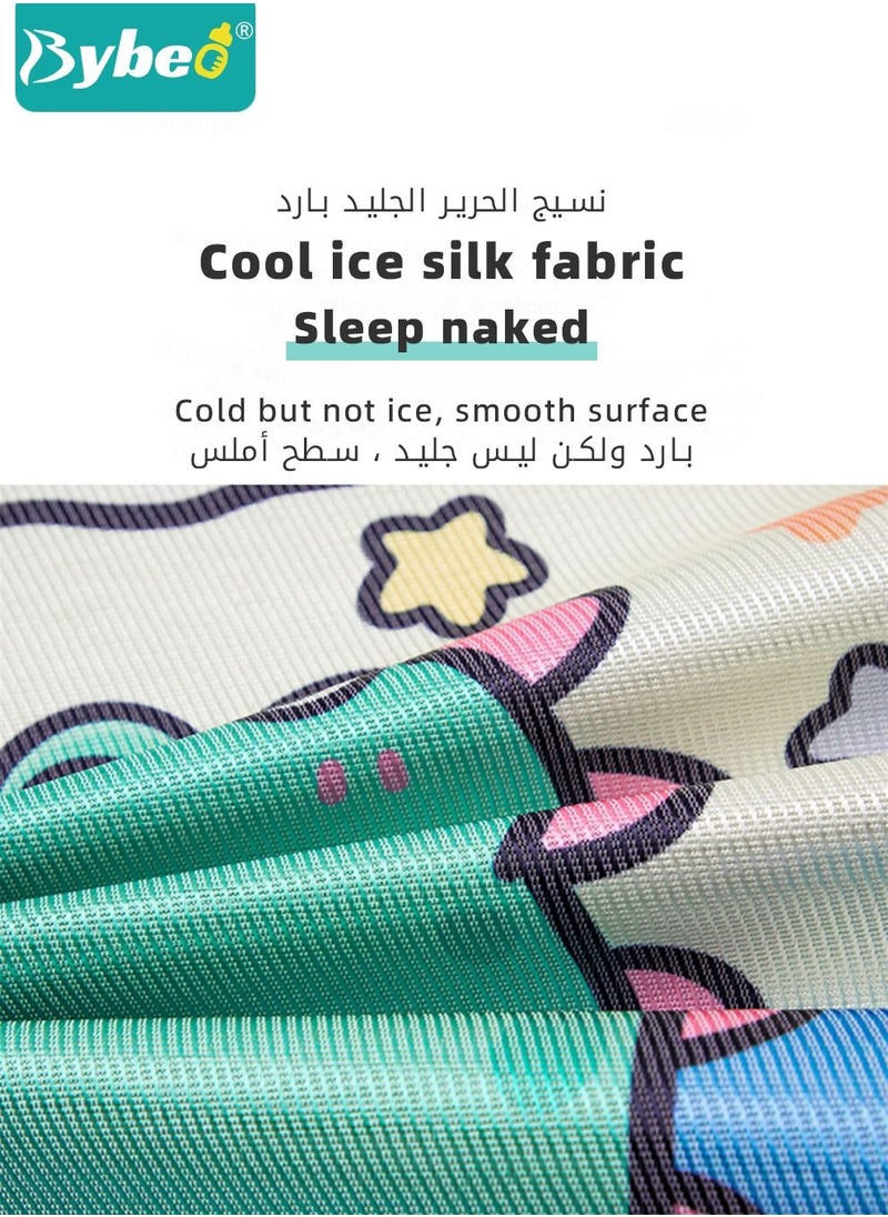 Bybeo Baby Bed Mattress, Ice Silk Crib Mattress, Firm & Breathable for Newborn to Toddler, Waterproof & Hypoallergenic Sleeping Mat With Pillow and a Toddlers Cribs Mosquito Net Foldable Tent ﻿  - Image 5