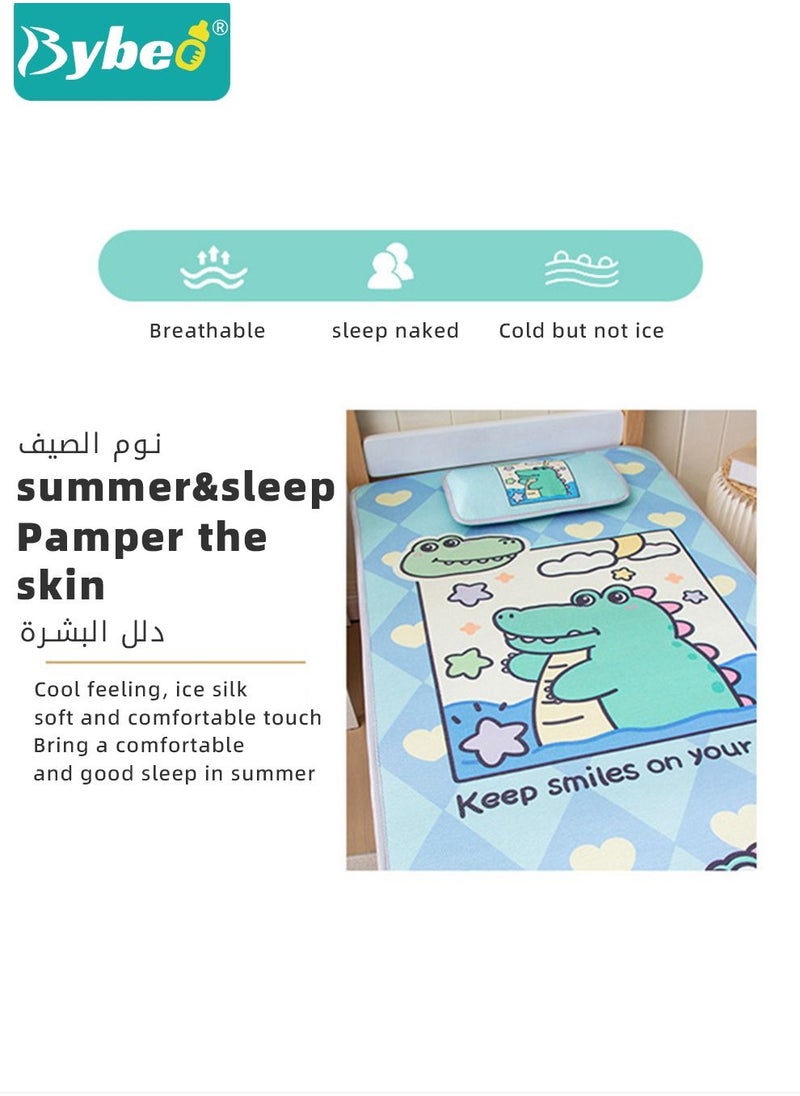 Bybeo Baby Bed Mattress, Ice Silk Crib Mattress, Firm & Breathable for Newborn to Toddler, Waterproof & Hypoallergenic Sleeping Mat With Pillow and a Toddlers Cribs Mosquito Net Foldable Tent ﻿  - Image 4