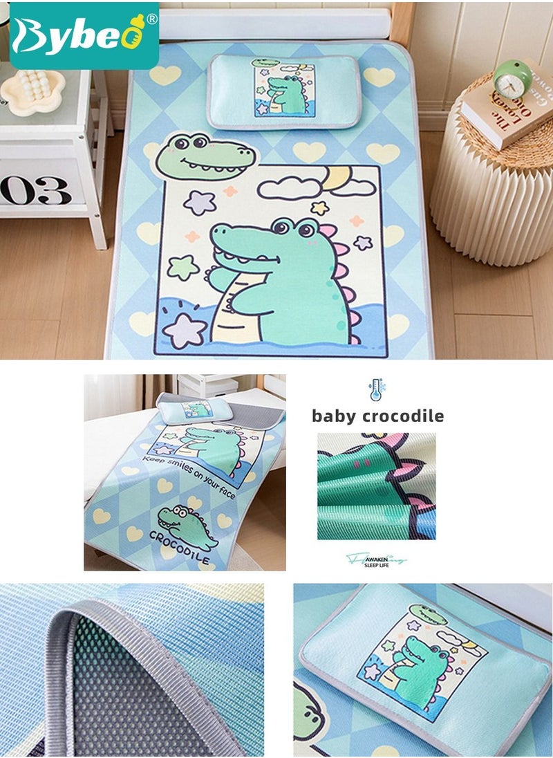 Bybeo Baby Bed Mattress, Ice Silk Crib Mattress, Firm & Breathable for Newborn to Toddler, Waterproof & Hypoallergenic Sleeping Mat With Pillow and a Toddlers Cribs Mosquito Net Foldable Tent ﻿  - Image 3