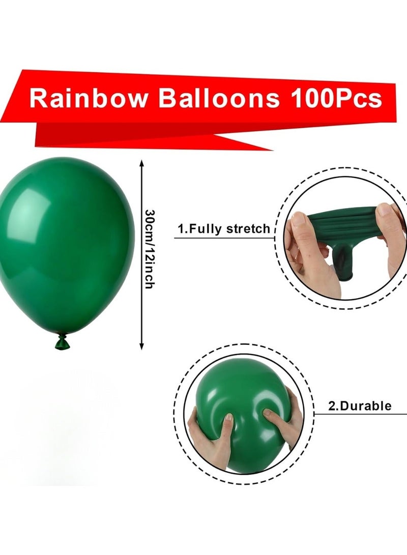 Lukadah 100 PCS Premium Rainbow Latex Balloons - 12 Inch Assorted Colors Party Decoration Balloons, Multicoloured Helium Balloon For Kids Birthday, Wedding, Baby Shower, School Decor, Anniversary Event Supplies - Image 3