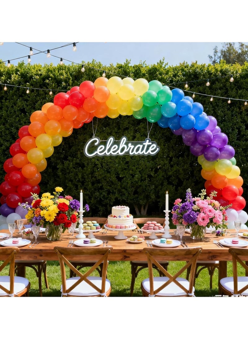 Lukadah 100 PCS Premium Rainbow Latex Balloons - 12 Inch Assorted Colors Party Decoration Balloons, Multicoloured Helium Balloon For Kids Birthday, Wedding, Baby Shower, School Decor, Anniversary Event Supplies - Image 5
