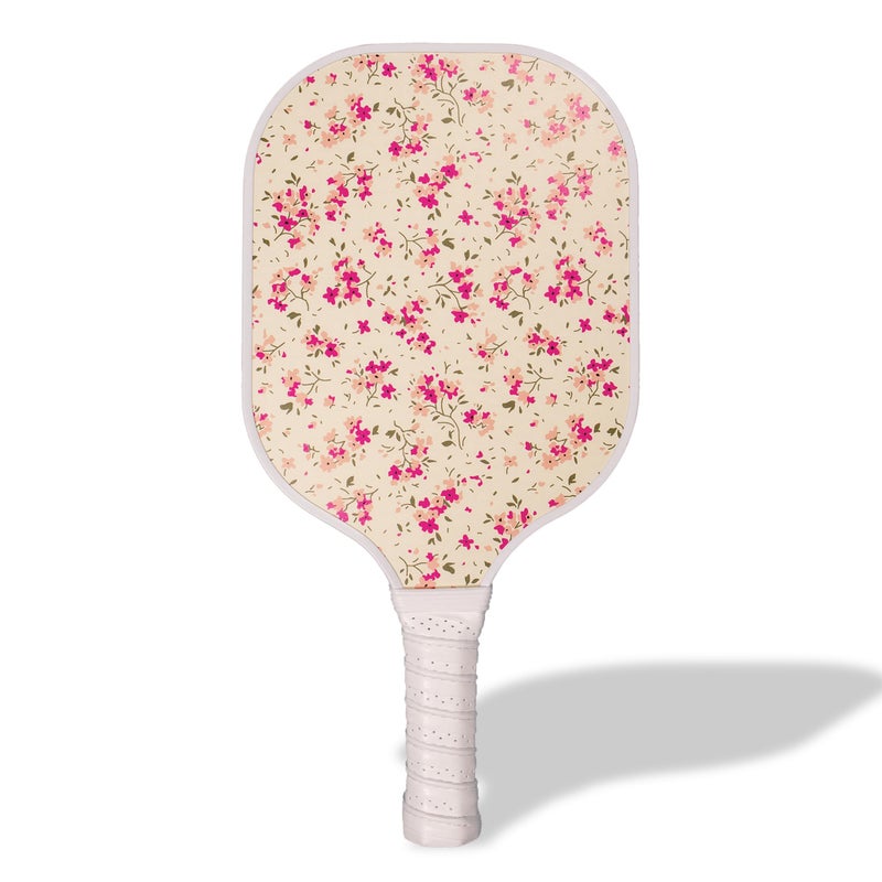 Sonix | Stylish Premium Pickleball Paddle | Fiberglass Surface, Non-Slip Cushion Grip| Single Pickle Ball Racket | Pink Floral Print | Cottage Floral Pink - Image 1