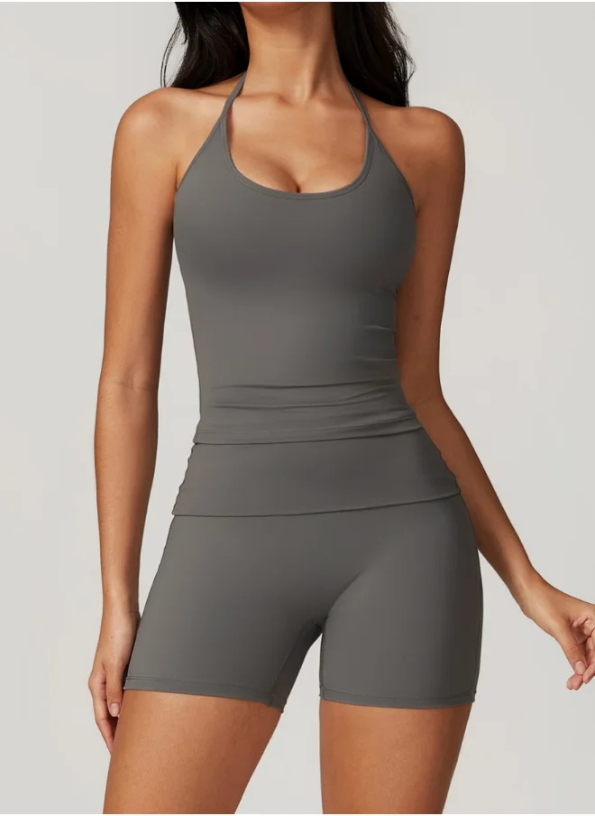 كون.يوغا Womens Top Shoulder Strap Sleeves