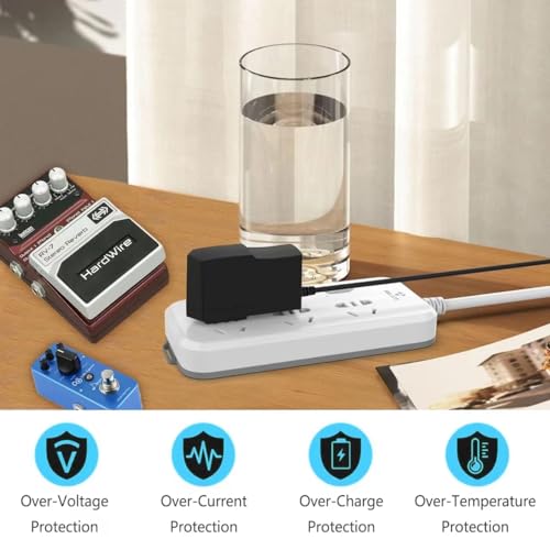 Rockhouse مزود طاقة دواسة الجيتار Rockhouse 9V، محول AC DC بجهد 9 فولت 1A لشاحن لوحة الدواسات مع كابل سلسلة دائرية 6 طرق لدواسات تأثير BOSS 1 Spot ذات المركز السالب - Image 5