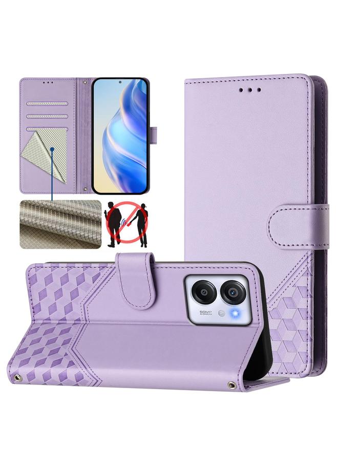اس-توب جراب لهاتف Blackview Oscal Modern 8 / جراب هاتف جلدي بنقش قرص العسل بتقنية RFID بلون 8 - Image 1