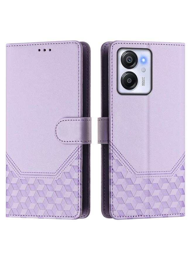 اس-توب جراب لهاتف Blackview Oscal Modern 8 / جراب هاتف جلدي بنقش قرص العسل بتقنية RFID بلون 8 - Image 2