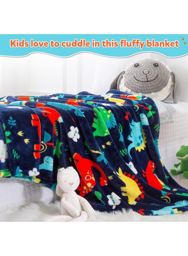 Dinosaur Baby Blanket for Boys and Girls, 380 GSM Soft Fleece Toddler Blanket, 50x60 Inches - Image 5