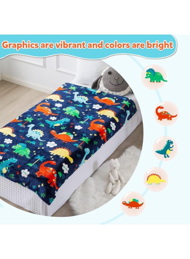 Dinosaur Baby Blanket for Boys and Girls, 380 GSM Soft Fleece Toddler Blanket, 50x60 Inches - Image 4