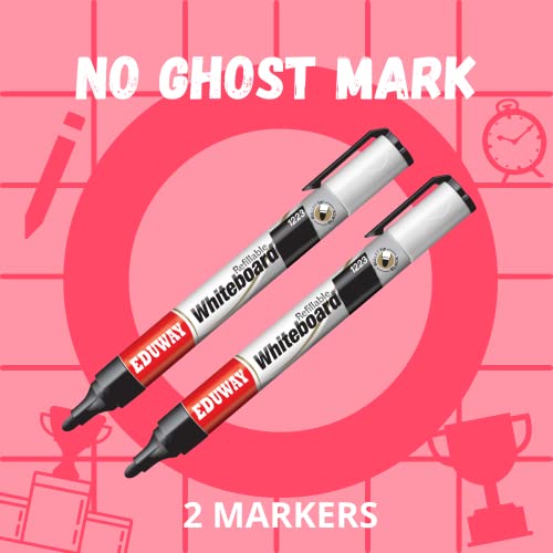 Eduway Magnetic Kit for Magnetic White Board (2 Black Marker, 1 Magnetic Duster, 10 Magnets) | Premium Whiteboard Supplies- (Multicolor) - Image 4