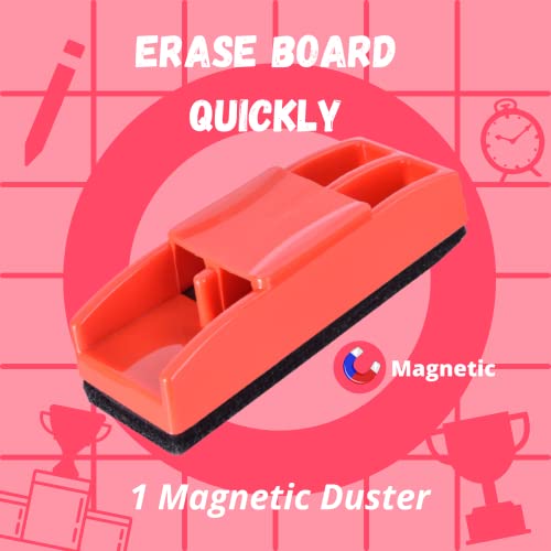 Eduway Magnetic Kit for Magnetic White Board (2 Black Marker, 1 Magnetic Duster, 10 Magnets) | Premium Whiteboard Supplies- (Multicolor) - Image 3