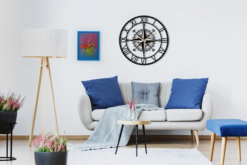 AVVIC MART Stylish Metal Analog Wall Clock for Living Room, Bedroom, Office, Kitchen, Home and Hall | Antique Fancy Big Size Modern Wall Watch for Home Decor (DA-134, 40CM) - Image 5