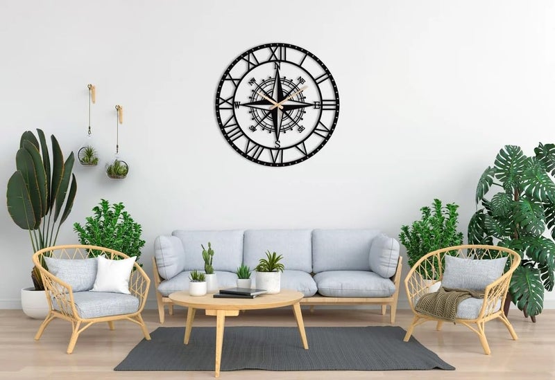 AVVIC MART Stylish Metal Analog Wall Clock for Living Room, Bedroom, Office, Kitchen, Home and Hall | Antique Fancy Big Size Modern Wall Watch for Home Decor (DA-134, 40CM) - Image 4