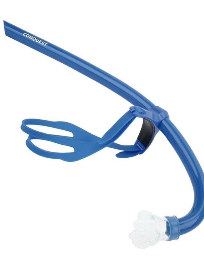 Generic Front Snorkel with Silicone Mouthpiece for a Comfortable and Safe Swimming Experience (Blue)