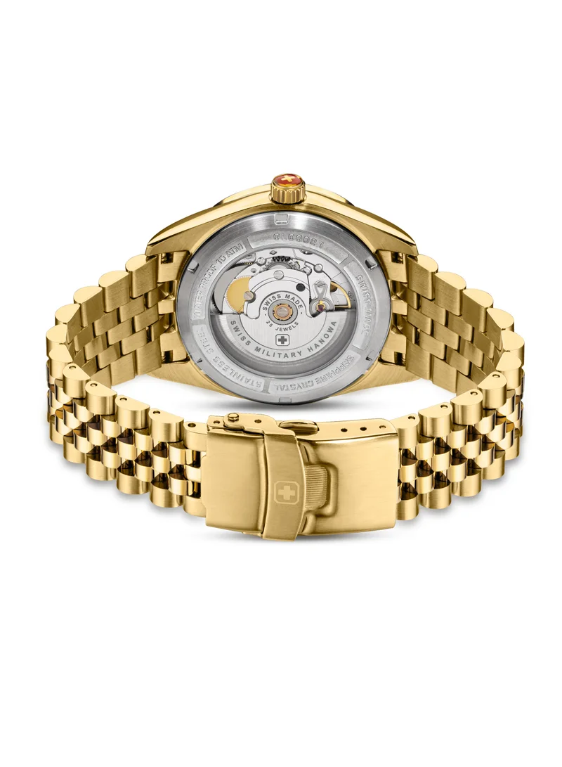SWISS MILITARY HANOWA Men's Swiss Military Hanowa Diligenter Watch for Men with Gold Stainless Steel Bracelet 10 Atm - SMWGL0002110