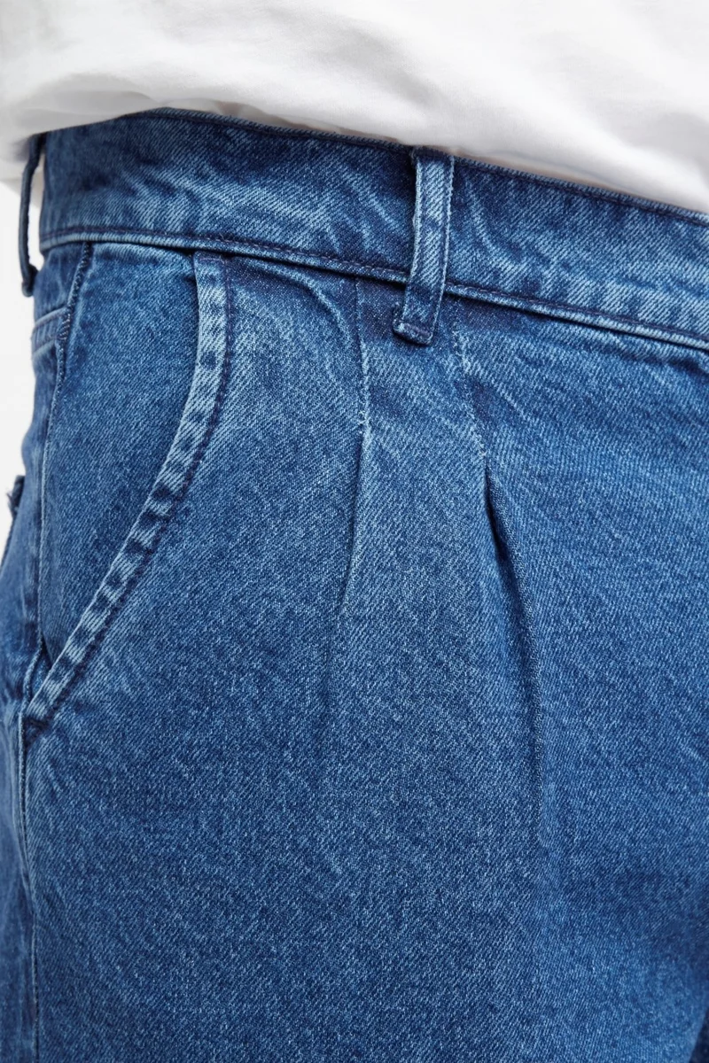 Cedy Denim Men's Pleated High Waist Loose Cut Baggy Loose Fit Jean PANTS-C354
