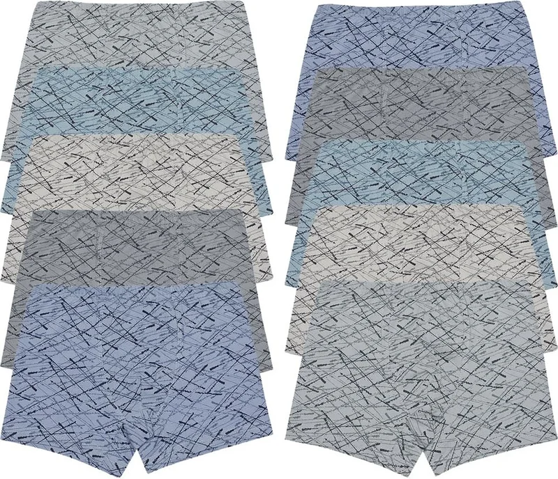 Donella 10 Pcs Color Printed Boy's Boxer - 751310
