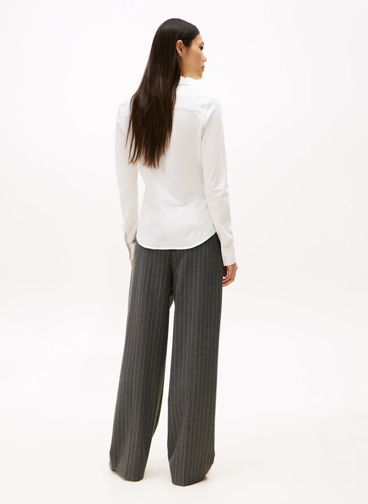 تومي هيلفيغر قميص بيكيه بأكمام طويلة نحيف لعام - Image 2