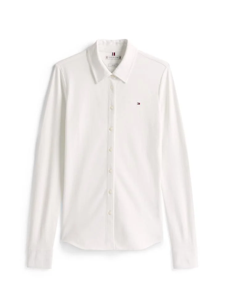 TOMMY HILFIGER 1985 SLIM PIQUE LS SHIRT