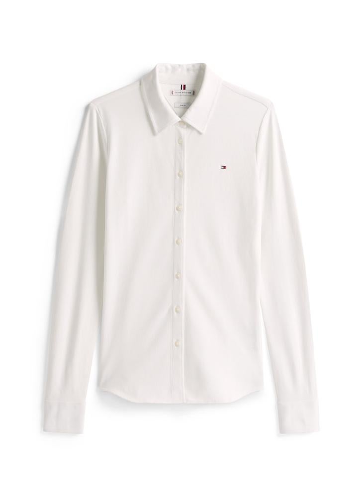 تومي هيلفيغر قميص بيكيه بأكمام طويلة نحيف لعام - Image 4