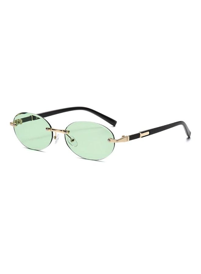 Personalized Oval Frame Sunglasses Retro Women Men Metal High-end Sunglasses Luxuy Frameless Trimming Traveling UV400 Sunglasses