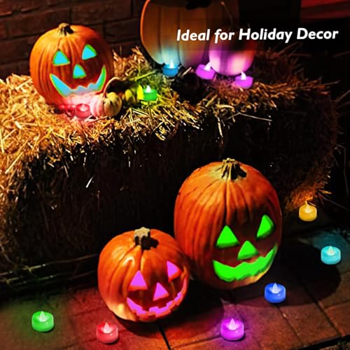 DECOVAA Flameless LED Tealight Candles, Battery Operated Smokeless Decorative Tea Lights for Home, Diwali, Wedding, Party & Festival Decoration (Multicolor, Pack of 10) - Image 5