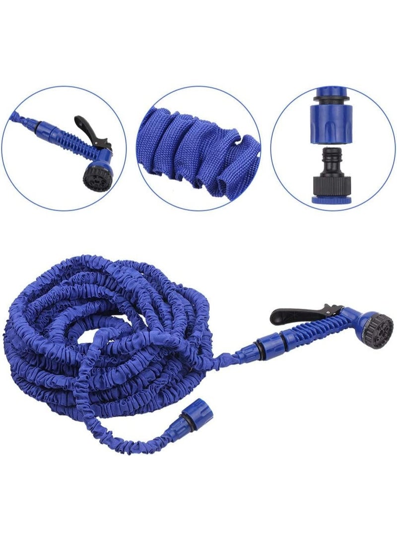 FALMER 100 Ft 30M Water Hose pipe For Garden Flexible Expandable With Spray Gun Washing Car Window Filling Pool Watering Plants Assorted Color- (BLUE). - Image 2