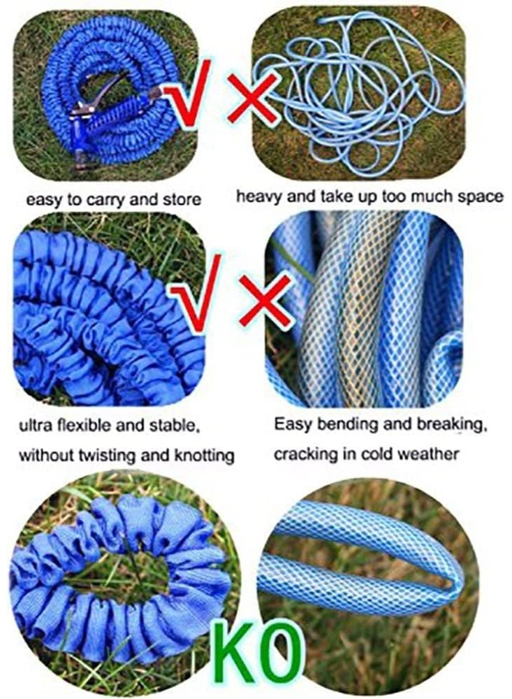 FALMER 100 Ft 30M Water Hose pipe For Garden Flexible Expandable With Spray Gun Washing Car Window Filling Pool Watering Plants Assorted Color- (BLUE). - Image 5