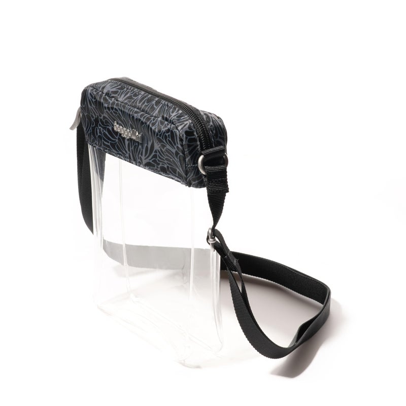 Baggallini Womens Clear Bryant Crossbody, Midnight Blossom, One Size US - Image 2