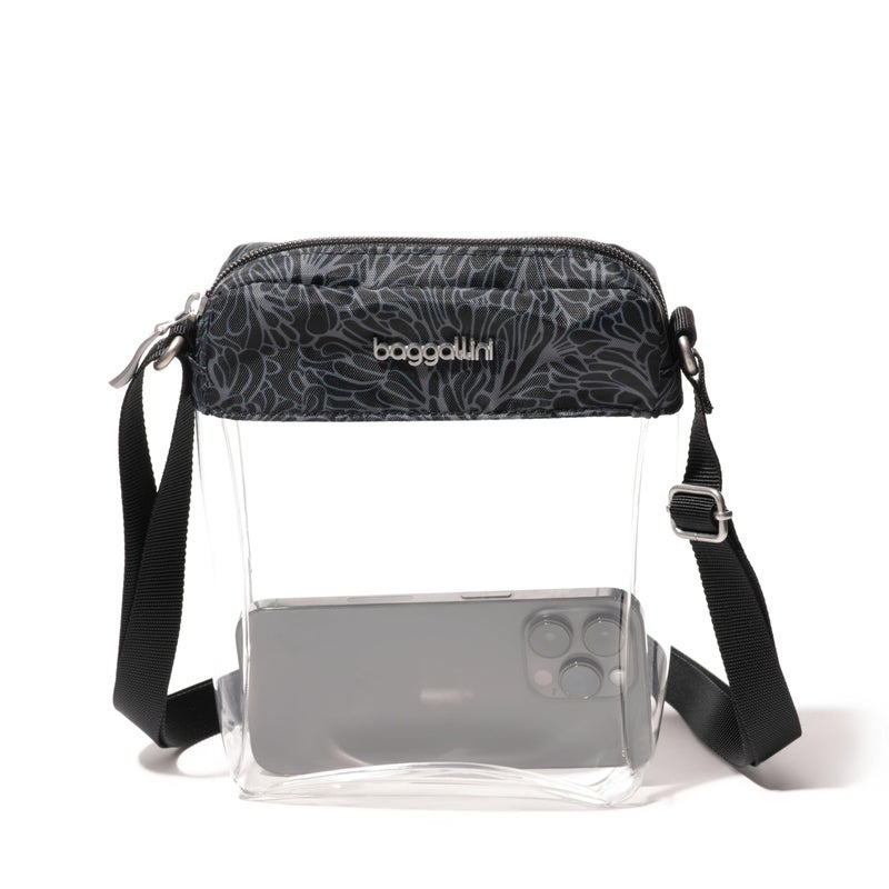 Baggallini Womens Clear Bryant Crossbody, Midnight Blossom, One Size US - Image 5