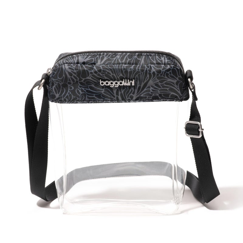 Baggallini Womens Clear Bryant Crossbody, Midnight Blossom, One Size US - Image 1