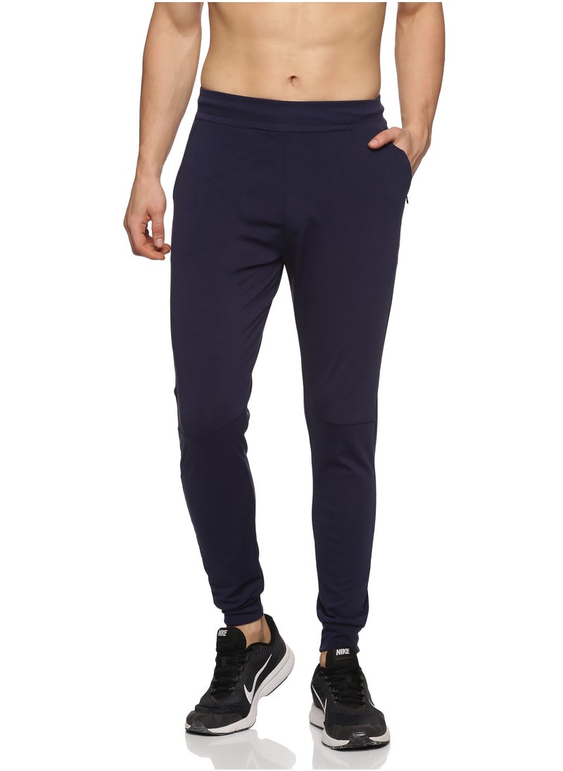 RSO Outfits Men's Athleisure Polyester Track Pants (Navy Blue)  - Image 1