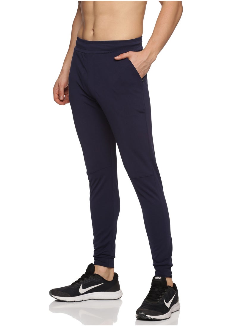RSO Outfits Men's Athleisure Polyester Track Pants (Navy Blue)  - Image 2