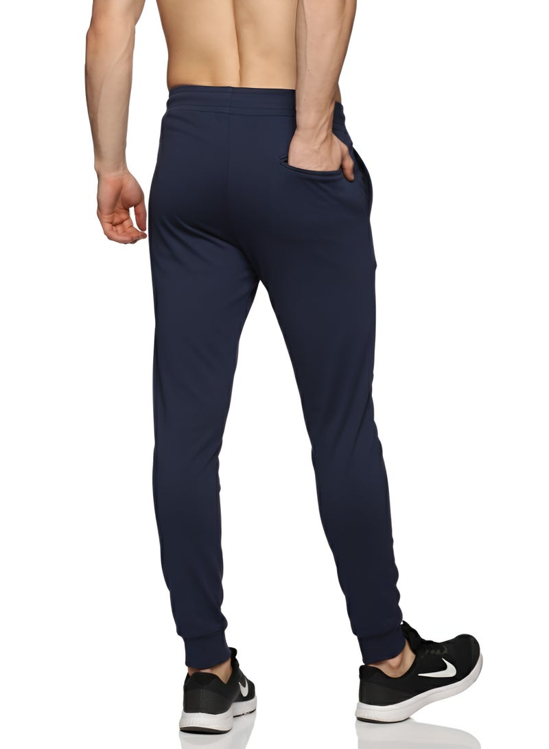 ملابس RSO بنطال رياضي بوليستر للرجال (أزرق كحلي) - Image 4