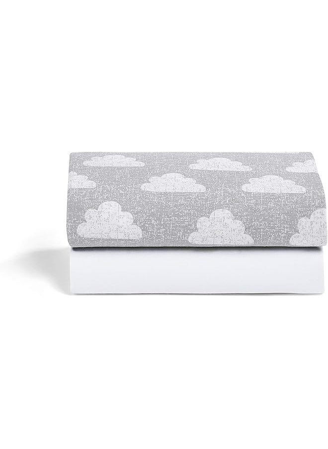 Snuz - Pod Cot And Cot Bed Fitted Sheet Pack Of 2 Fits Both Cot And Cot Beds Long Lasting Quality Infant - Image 1